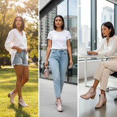 Tuhoomall Glitter Ankle Boots for Women, 3-Inch Chunky Heel, Shiny Pointed Toe, Perfect for Parties and Fashion Events