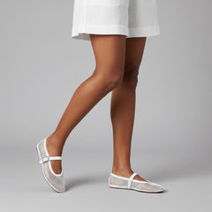 Tuhoomall Ballet Flats For Women, Adjustable Buckle, Elegant Pointed Toe, Comfortable Rubber Sole, Perfect For Parties And Performances