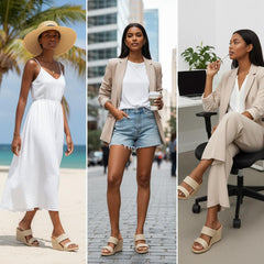 Tuhoomall Comfortable Platform Wedge Sandals for Women - 10.5cm Heel, Open-Toe Design, Fashionable Summer Style with PVC and Rubber Materials