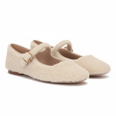 Tuhoomall Comfortable Flat Shoes For Women, Classic Office Style, Adjustable Buckle, Solid Color Design, Perfect For Spring And Summer