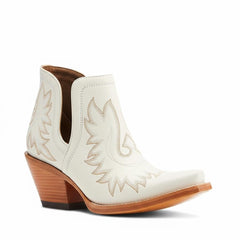 Tuhoomall Stylish Women's Ankle Boots, Chunky 2.36 in Heel, Slip-On Design, Embroidered Details, All-Season Fashion