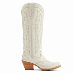 Tuhoomall Stylish Western Mid-Calf Boots for Women - Embroidered Vegan Leather, 2.76in Low Chunky Heel, Perfect for Year-Round Casual Wear