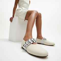 Tuhoomall Ballet Flats for Women, Round Toe, Adjustable Buckle, Casual Style, All-Day Comfort, Non-Slip Rubber Sole, Perfect for Parties and Performances