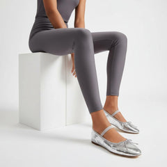 Tuhoomall Comfortable Mary Jane Flat Shoes with Bow, Slip-On Design for Fashionable Everyday Wear in Spring and Summer