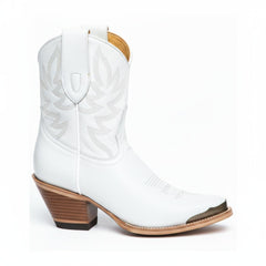 Tuhoomall Western Style Ankle Boots For Women, Vintage Plain Leather, Low Heel, Casual Chic, All-Season Fashion, Unique Embroidery Design