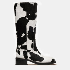 Tuhoomall Fashionable Floral Ankle Boots For Parties - Low Heel, Round Toe, Easy Slip-On Design, Ideal For All-Day Wear In Spring, Autumn, And Winter