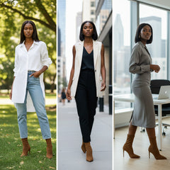 Tuhoomall Fashion Women's Ankle Boots, Stylish Pointed Toe Design, Chic High Stiletto Heels, All-Season Comfort, Easy Slip-On Closure