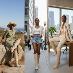 Tuhoomall Stylish High Heel Ankle Boots with Zipper, 10cm Stiletto, Rubber Sole, Metallic Shine, Denim Finish for Fashion, Casual, Office