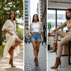 Tuhoomall Fashion Ankle Boots for Women with Cross Strap Design, Stiletto Heel, Studded Detail, Perfect for Casual and Office Wear