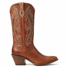 Tuhoomall Retro Studded Mid Calf Boots for Women, Pointed Toe Chunky Heel Slip-On Footwear, Stylish Casual Performance Design