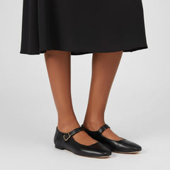 Tuhoomall Comfortable Flat Shoes For Women, Classic Office Style, Adjustable Buckle, Solid Color Design, Perfect For Spring And Summer