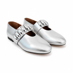 Tuhoomall Ballet Flats for Women, Round Toe, Adjustable Buckle, Casual Style, All-Day Comfort, Non-Slip Rubber Sole, Perfect for Parties and Performances