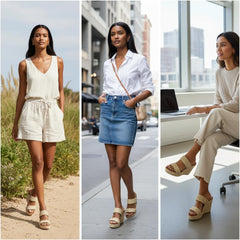 Tuhoomall Comfortable Platform Wedge Sandals for Women - 10.5cm Heel, Open-Toe Design, Fashionable Summer Style with PVC and Rubber Materials