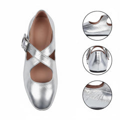 Tuhoomall Ballet Flats For Women, Stylish Casual Shoes, Perfect For Parties & Performances, Adjustable Strap, Trendy Leopard Print, Comfortable Rubber Sole