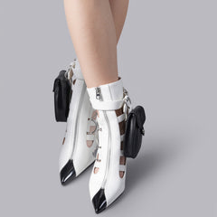 Tuhoomall Comfortable High Heels Sandals for Weddings and Parties, Pointed Toe Ankle Length, Adjustable Buckle, Classic Summer Fashion