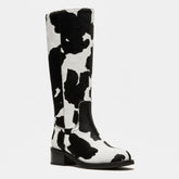 Tuhoomall Fashionable Floral Ankle Boots For Parties - Low Heel, Round Toe, Easy Slip-On Design, Ideal For All-Day Wear In Spring, Autumn, And Winter