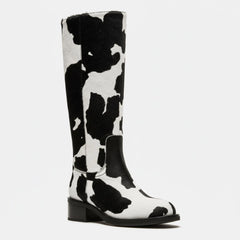 Tuhoomall Fashionable Floral Ankle Boots For Parties - Low Heel, Round Toe, Easy Slip-On Design, Ideal For All-Day Wear In Spring, Autumn, And Winter Tuhoomall