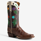 Tuhoomall Western Cowboy Boots for Women - Floral Embroidery, Comfortable Slip-On, Versatile Casual and Party Wear Tuhoomall