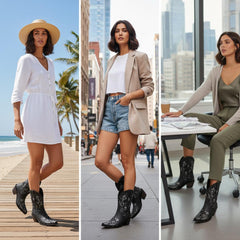 Tuhoomall Colorful Plaid Short Ankle Boots for Women, Chunky 5cm Heel, Slip-On Design, Stylish Sparkling Embellishments, All-Season Comfort