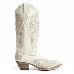 Tuhoomall Western Cowgirl Boots for Women, Chunky Heel Slip-on Mid Calf Boot, Snip-toe Design with Studs and Glitter for Outdoor Performance Tuhoomall