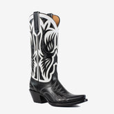 Tuhoomall Comfortable Western Ankle Boots With Embroidery And Animal Pattern For Outdoor Travel And Parties, Chunky Heel, Slip-On Design Tuhoomall