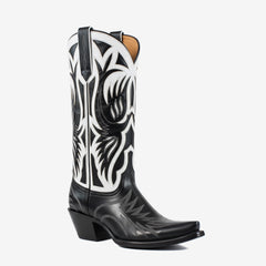 Tuhoomall Comfortable Western Ankle Boots With Embroidery And Animal Pattern For Outdoor Travel And Parties, Chunky Heel, Slip-On Design
