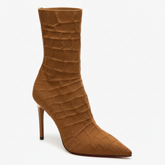 Tuhoomall Fashion Women's Ankle Boots, Stylish Pointed Toe Design, Chic High Stiletto Heels, All-Season Comfort, Easy Slip-On Closure