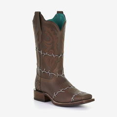Tuhoomall Western Style Vintage Cowgirl Boots, Embroidered, Low Chunky Heel, Casual Fashion for All Seasons Tuhoomall