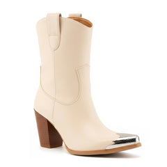 Tuhoomall Casual Almond Toe Chunky Heel Ankle Boots with Zipper for Everyday Office and Street Style