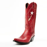 Tuhoomall Western Snip-Toe Mid Calf Boots with Floral Embroidery, Slip-On Chunky Heel, Perfect for Casual Travel and Stylish Outings