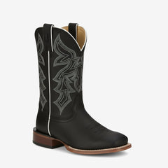 Tuhoomall Western Cowboy Boots for Women, Floral Embroidery, Stylish Casual Mid-Calf, Comfortable Chunky Heel, All-Season Wear Tuhoomall