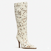 Tuhoomall Fashion Knee-High Boots for Women, Stylish Casual Wear with Chunky Heels and Zipper Detail, Versatile for Work and Everyday Use Tuhoomall