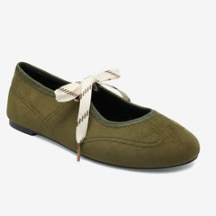 Tuhoomall Comfortable Casual Flat Shoes for Work and Everyday Wear - Low Top Round Toe Design with Rubber Sole in Solid Color