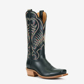 Tuhoomall Trendy Western Mid-Calf Boots for Women | Comfortable Floral Embroidered Design | Stylish Casual Footwear for Fashion and Travel