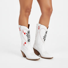 Tuhoomall Western Style Women's Cowboy Boots, Embroidered Ankle Booties for Travel, Outdoor Fashion, Parties, and Casual Wear