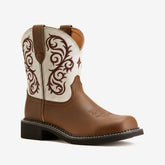 Tuhoomall Western Cowboy Ankle Boots for Women, Embroidered Short Boots for Outdoor Fashion Casual Wear, Comfortable Round Toe with Slip-On Design