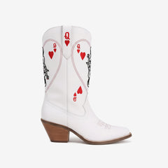 Tuhoomall Western Style Women's Cowboy Boots, Embroidered Ankle Booties for Travel, Outdoor Fashion, Parties, and Casual Wear