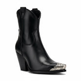Tuhoomall Casual Almond Toe Chunky Heel Ankle Boots with Zipper for Everyday Office and Street Style