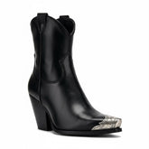 Tuhoomall Casual Almond Toe Chunky Heel Ankle Boots with Zipper for Everyday Office and Street Style Tuhoomall