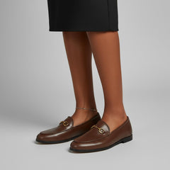 Tuhoomall Comfortable Flat Loafers for Women, Classic Design with Metal Buckle, Perfect for Office, Casual and Everyday Wear