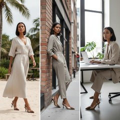 Tuhoomall High Heeled Sandals For Women, Fashion Pointed Toe Design, Mid Heel, Heart Pattern, Perfect For Stylish Outings, Comfortable Rubber Sole