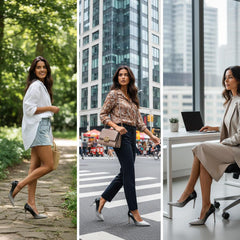 Tuhoomall Stylish High Heels for Parties and Dances, Gradient Design, Pointed Toe, 8cm Stiletto Heels, Slip-On, Rubber Sole, Synthetic Leather Lining