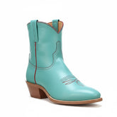 Tuhoomall Western Ankle Boots For Women, Low Heel 1.75 In, Embroidered Design, Casual Everyday Wear, All Seasons, Durable Rubber Sole