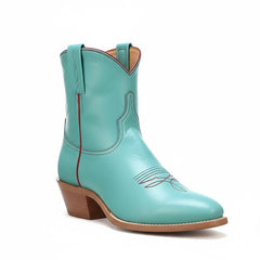 Tuhoomall Western Ankle Boots For Women, Low Heel 1.75 In, Embroidered Design, Casual Everyday Wear, All Seasons, Durable Rubber Sole