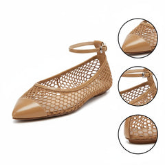 Tuhoomall Woven Flat Sandals for Women - Stylish Pointed Toe Design with Adjustable Buckle for Parties and Performances