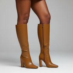 Tuhoomall Fashion Ankle Boots for Women, Comfortable Chunky Heel, Zipper Closure, Casual Daily Wear, Travel and Work Suitable, Classic Solid Color