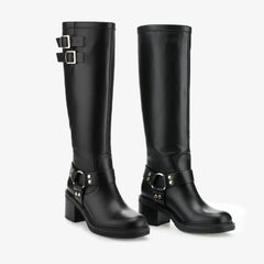 Tuhoomall Boots for Women, Comfortable Round Toe Ankle Booties with Chunky Heel, Slip-On Design for Outdoor and Casual Style, Suede Look Tuhoomall