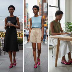 Tuhoomall Comfortable Low Heel Platform Shoes with Adjustable Metal Buckle for Casual and Office Use, Ideal for All-Season Wear