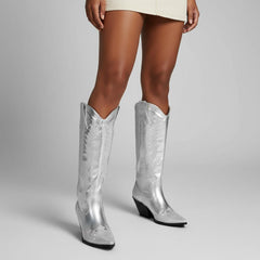 Tuhoomall Western Chunky Heels Ankle Boots with Rhinestones, Vegan Leather, 3-Inch Heel for Casual Performance and Runway Styles