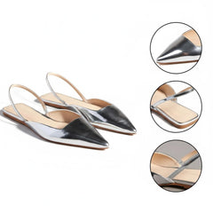 Tuhoomall Comfort Flat Sandals for Women, Stylish Pointed-Toe Slip-On Design, Casual Daily Wear with Rubber Sole, Ideal for Office and Street Fashion Tuhoomall